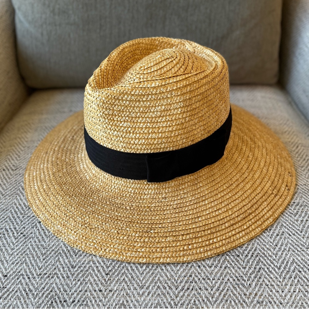 Brixton Straw Sun Hat with Black Band and Bow